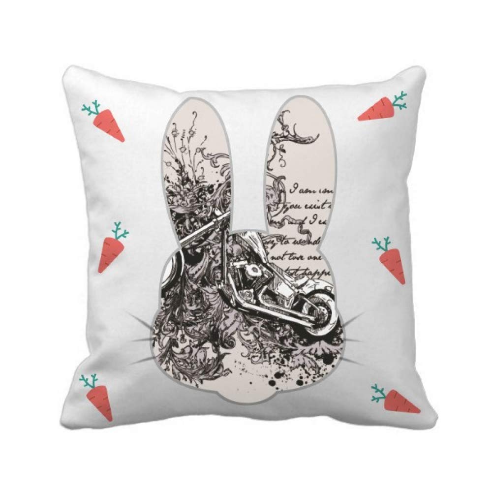 Cadeau moto motif lapin et fleurs pour décorer votre canapé