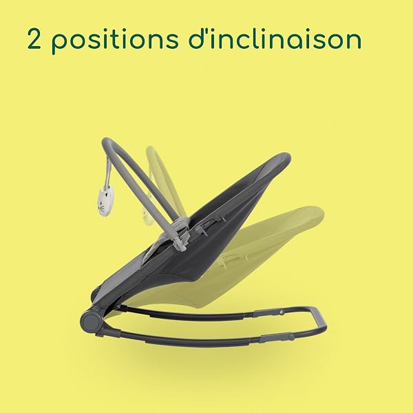 Bebeconfort Aster, transat bébé, 0–2 ans, léger (2,7 kg), pliable ultra compact, dossier réglable, arche de jeux amovible, harnais à 3 points, mode fixe, Tinted Graphite - 4