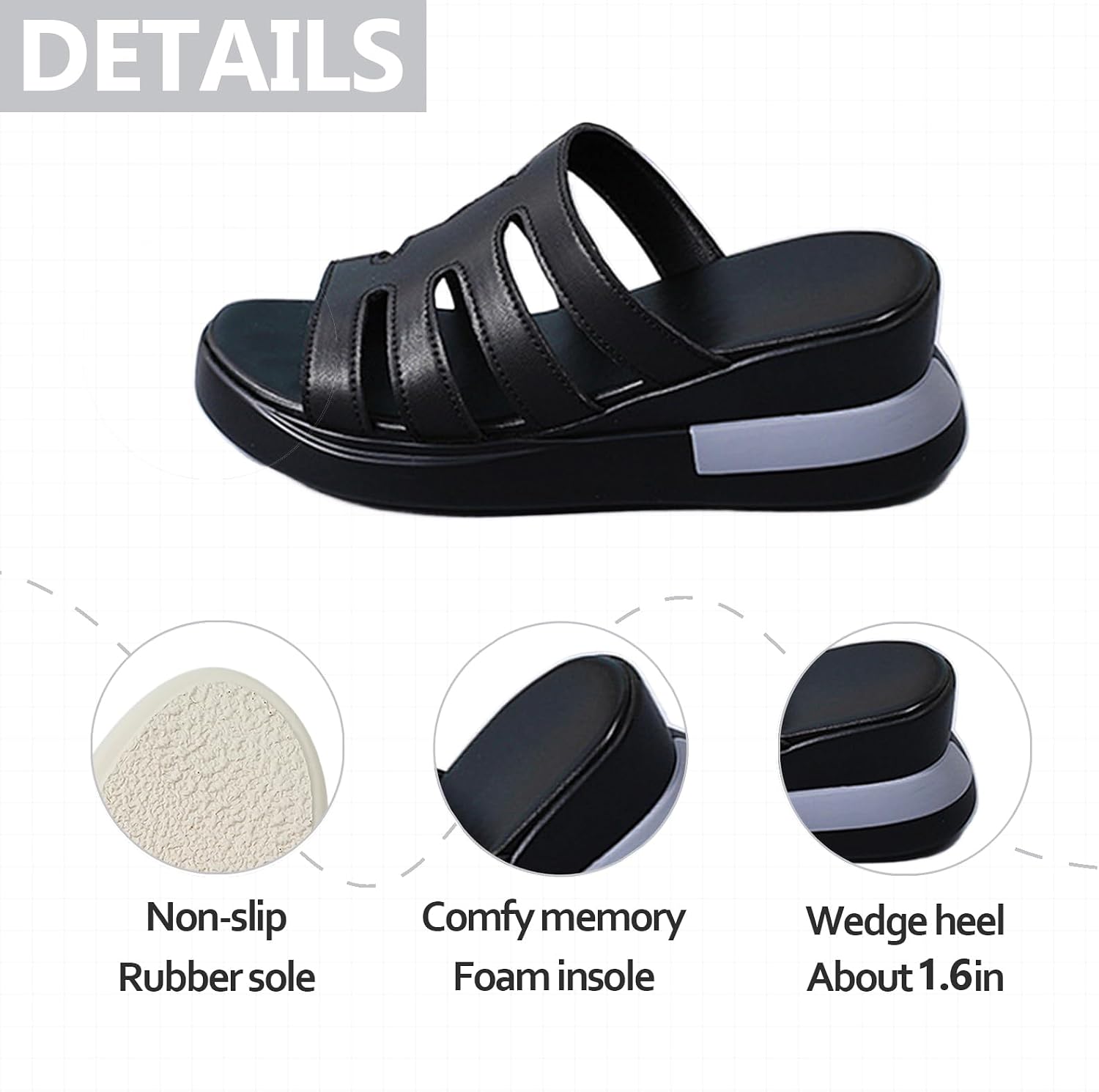 Womens Platform Fisherman Extra Padding Wedge Sandals Comfortable Slip On Open Round Toe Thick Sole Beach Sandals For Summer Vacation Daily Casual