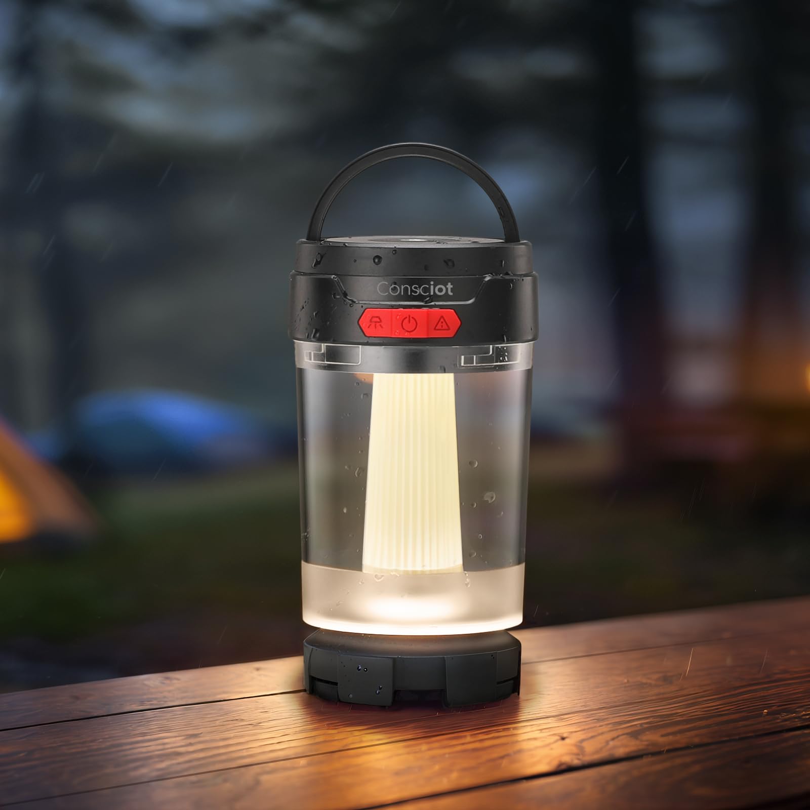 Consciot LED Camping Lantern, USB-C Rechargeable, 5 Light Modes 3 Color Temperatures 4400mAh Battery | Disassembly Free Design & Magnetic | Dimmable Flash Light & Night Light for Indoor and Outdoor