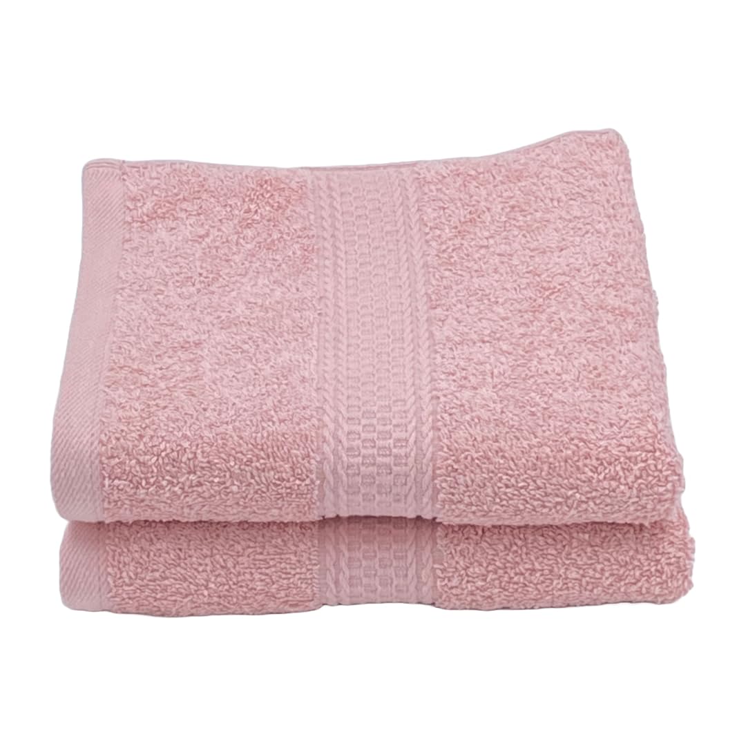 100% Indian Ultra Soft Cotton 2 Piece Hand Towel Set, 500 GSM for Gym, Workout, Yoga, Wash Basin (Baby Pink)-image-23