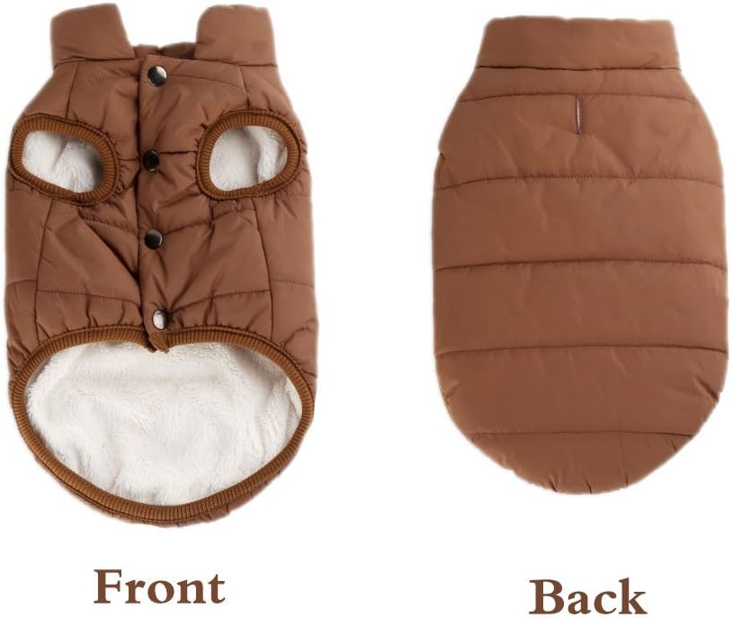 Oncpcare Winter Cold Weather Dog Coat Warm Snowsuit Windproof Fleece Dog Jacket Soft Solid Colour Dog Vest for Dog Cat and The Animal Fits for The Chart We Show