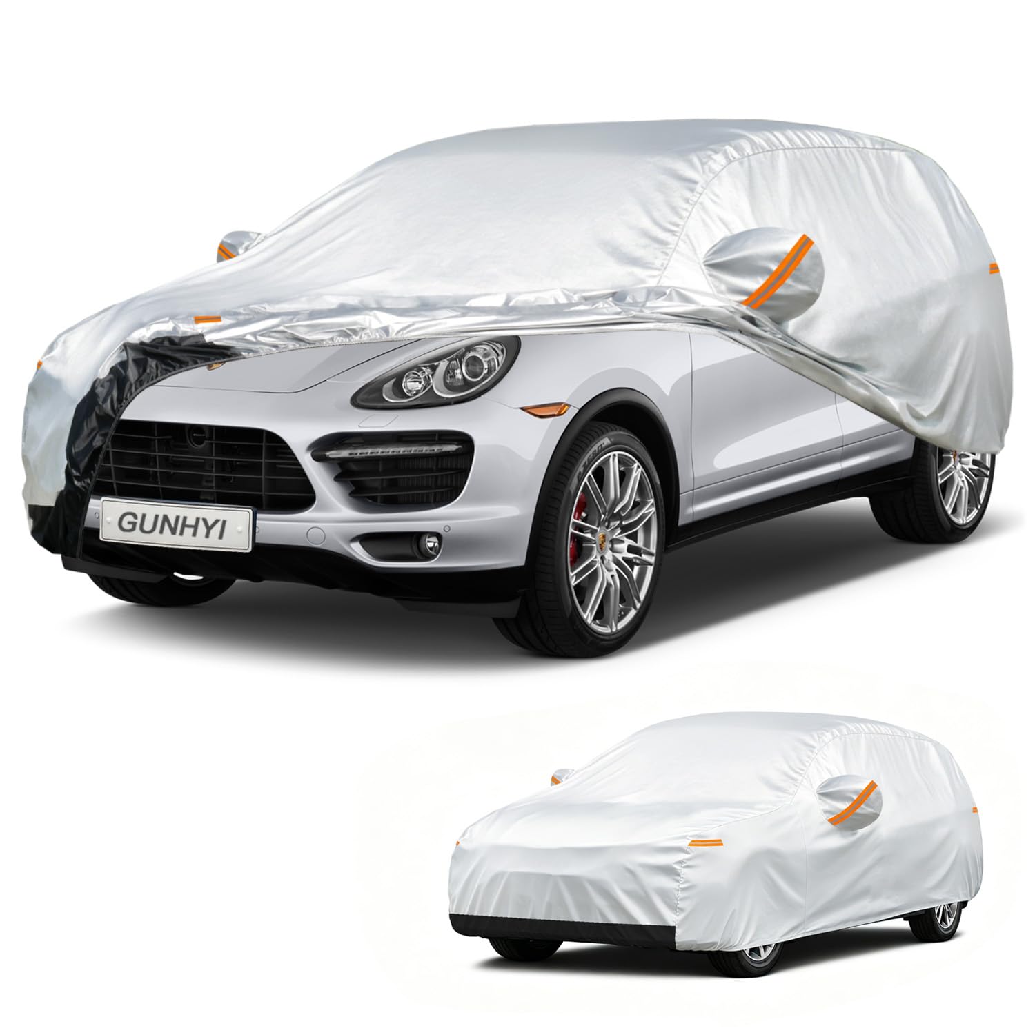 GUNHYI Waterproof SUV Car Cover Custom Fit Porsche Cayenne (2002-2026) | All-Weather outdoor sun/rain/dust/snow protection, durable breathable Oxford fabric, soft paint-safe, cover for Automobiles.