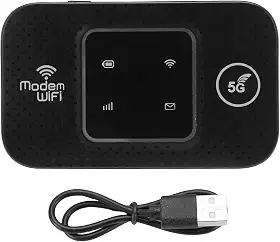 Keenso Hotspot WiFi, Roteador Portátil de Alta Velocidade 4G 300Mbps, Conexão de 10 Dispositivos, para Viagens, Camping RV (Preto)