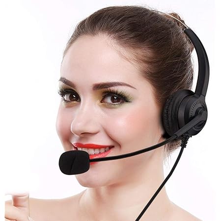 Broco Función de Silencio Call Center USB Auriculares con ...