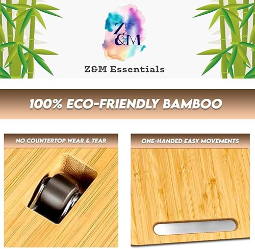 Miniatura 5 de Bandeja deslizante de bambú para cafetera y electrodomésticos de cocina pesados con ruedas giratorias debajo del gabinete, organizador de