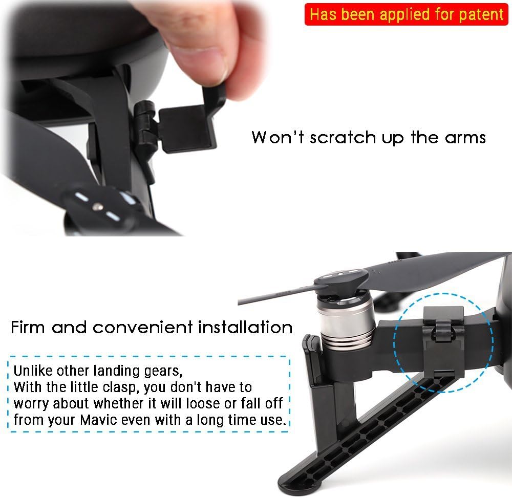 Arzroic DJI Mavic Air Landing Gear Leg Extensions Height Extender Accessories (1 Set)
