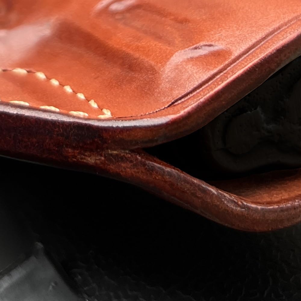 Masc Premium Leather OWB Paddle Holster Open Top Fits CSX 9mm Micro Compact 3.1-inch, Right-Hand Draw, Brown #1620#