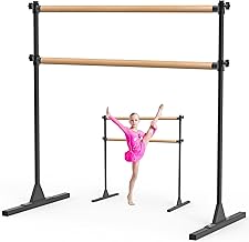 BeneLabel Ballettstange Freistehend, 10 Höhenverstellbare Ballet Stange Kinder Mädchen Tragbare Tanzstange Erwachsene Zuhause Mobile Boden Fitness Yoga Stretchstange