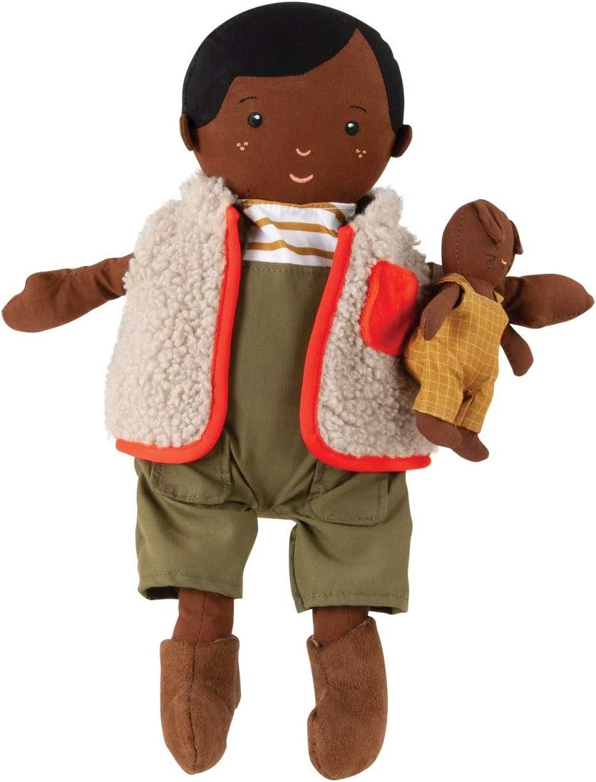 Playdate Friends Ellis Machine Washable and Dryer Safe 35.56cm Doll with Mini Bunny Stuffed Animal