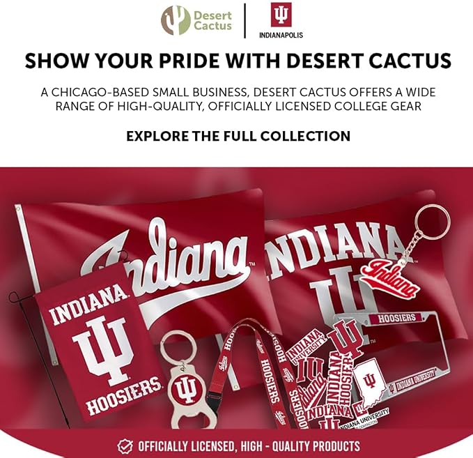 Gorra Indiana University Hoosiers ajustable blanca miniatura 6