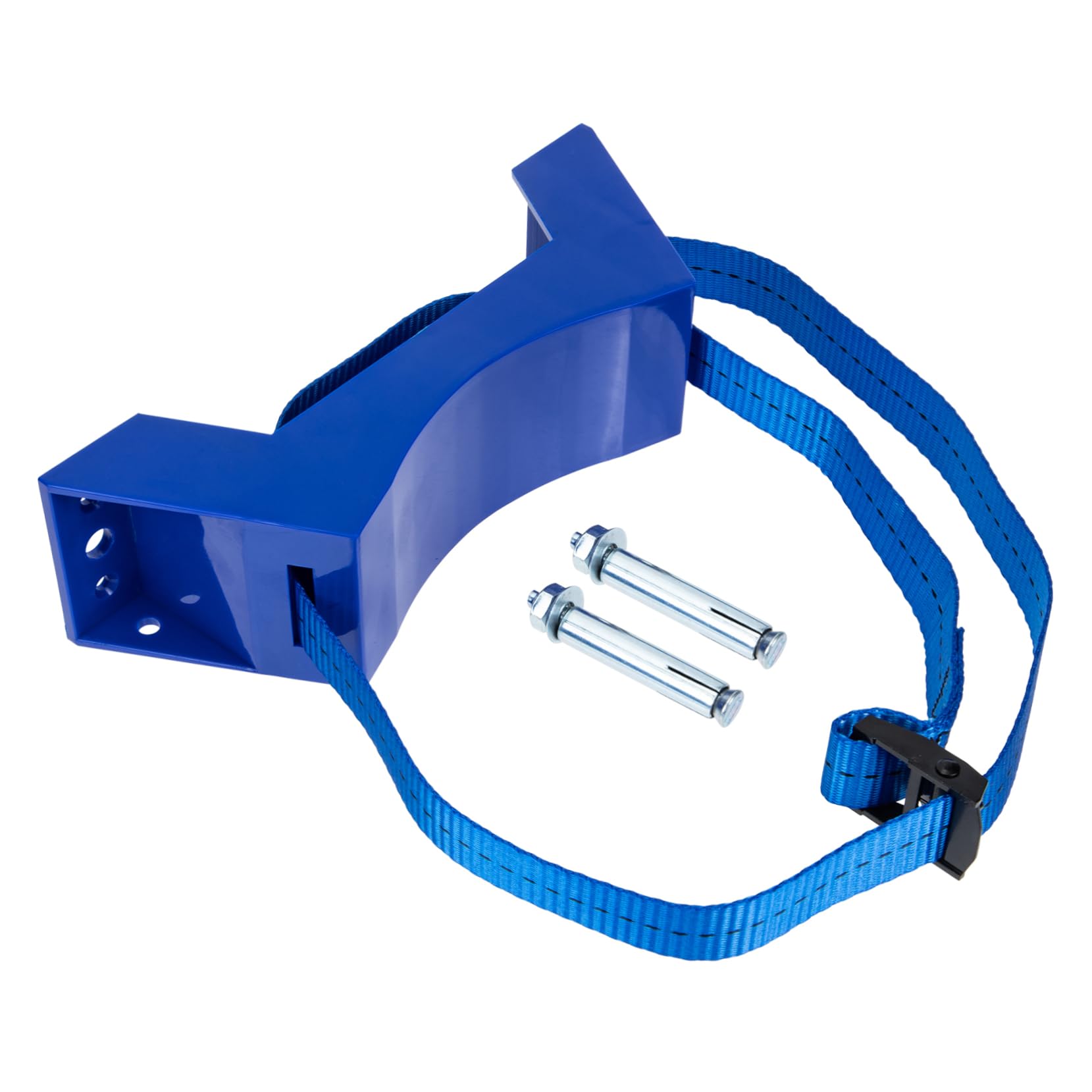 TOPPERFUN 1 Set Gas Cylinder Bracket Tanks Cylinder Tank Bracket Cylinder Propane Tank Bracket Puller Heavy Duty Brackets Nitrogen Propane Tank Holder ATV Screw Gas Cylinder Holder Blue Abs