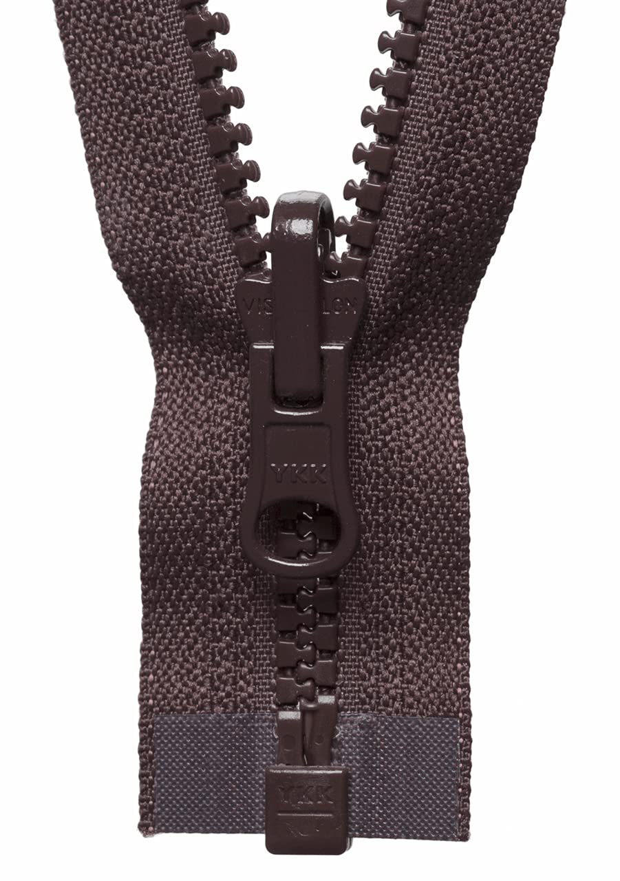 YKK Reversible Zip, No. 570 Brown, 76 cm Length