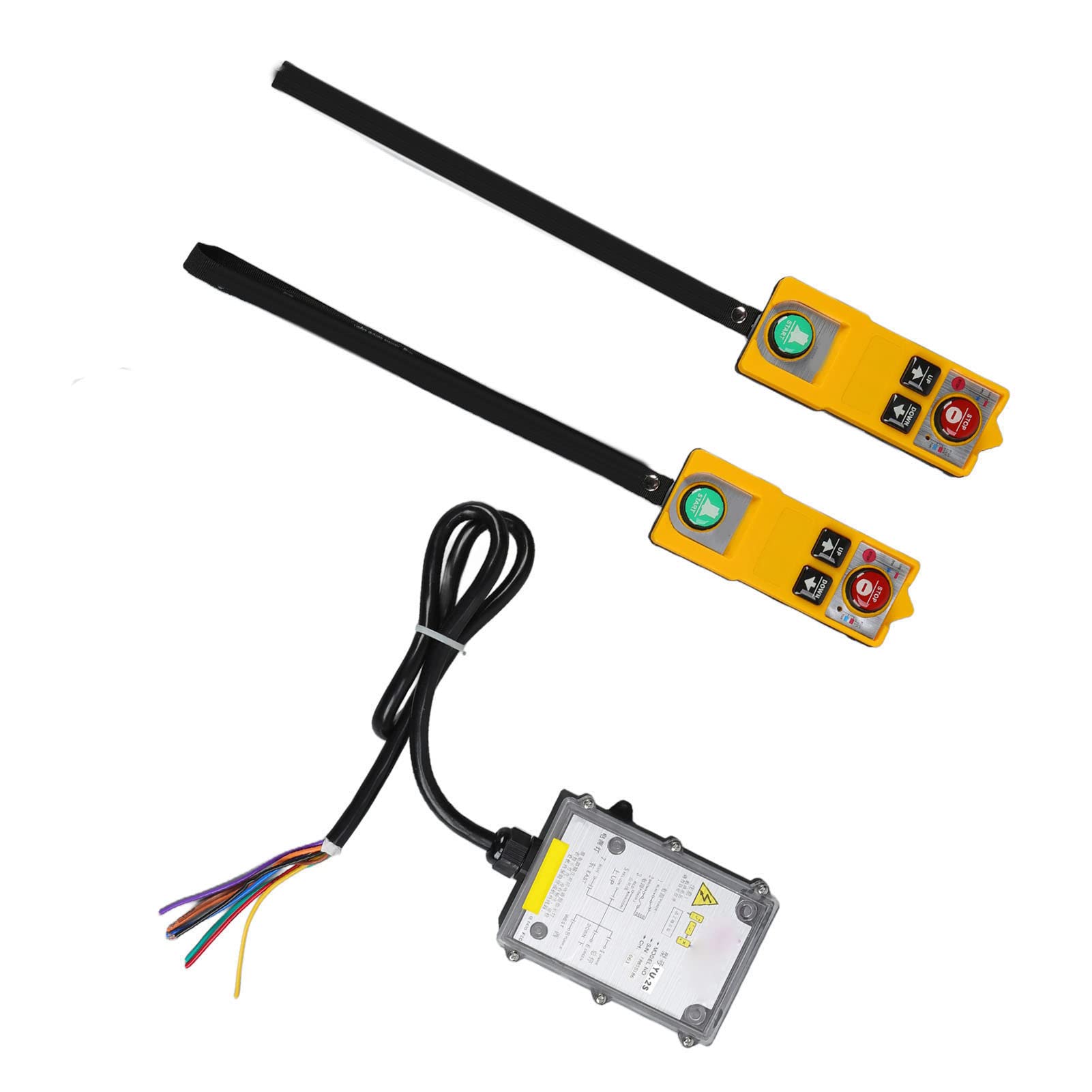 Telecomando Senza Fili per Gru di Sollevamento, Interruttore di Controllo Dell'ascensore Elettrico del Trasmettitore e Ricevitore Wireless a 800 MHz Impermeabile IP68, Distanza di Controllo(CA 220V)