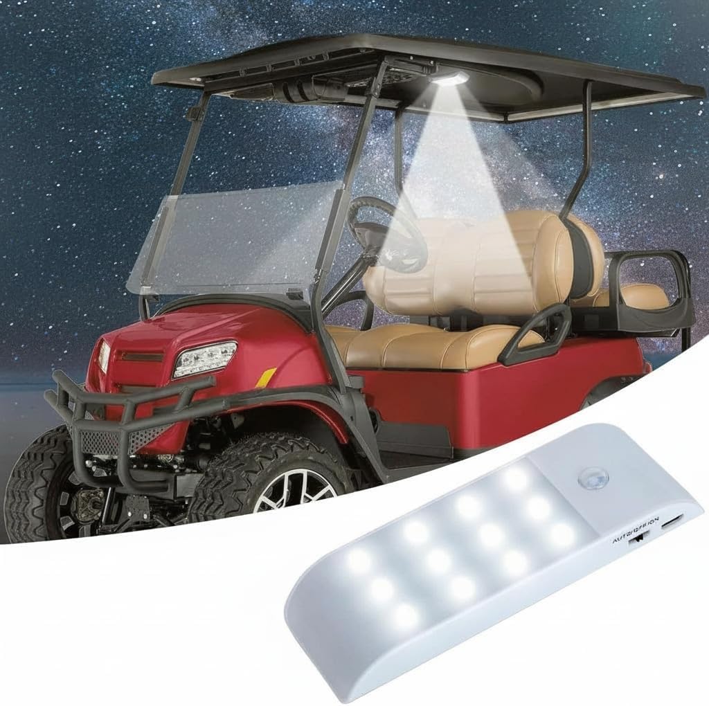 10L0L Magnetic Dome Light, Universal Golf Cart Roof Light, LED USB Rechargeable Wireless Motion Sensor Dome Light for Vehicle RV Camping Bedroom, Universal Car Accessories
