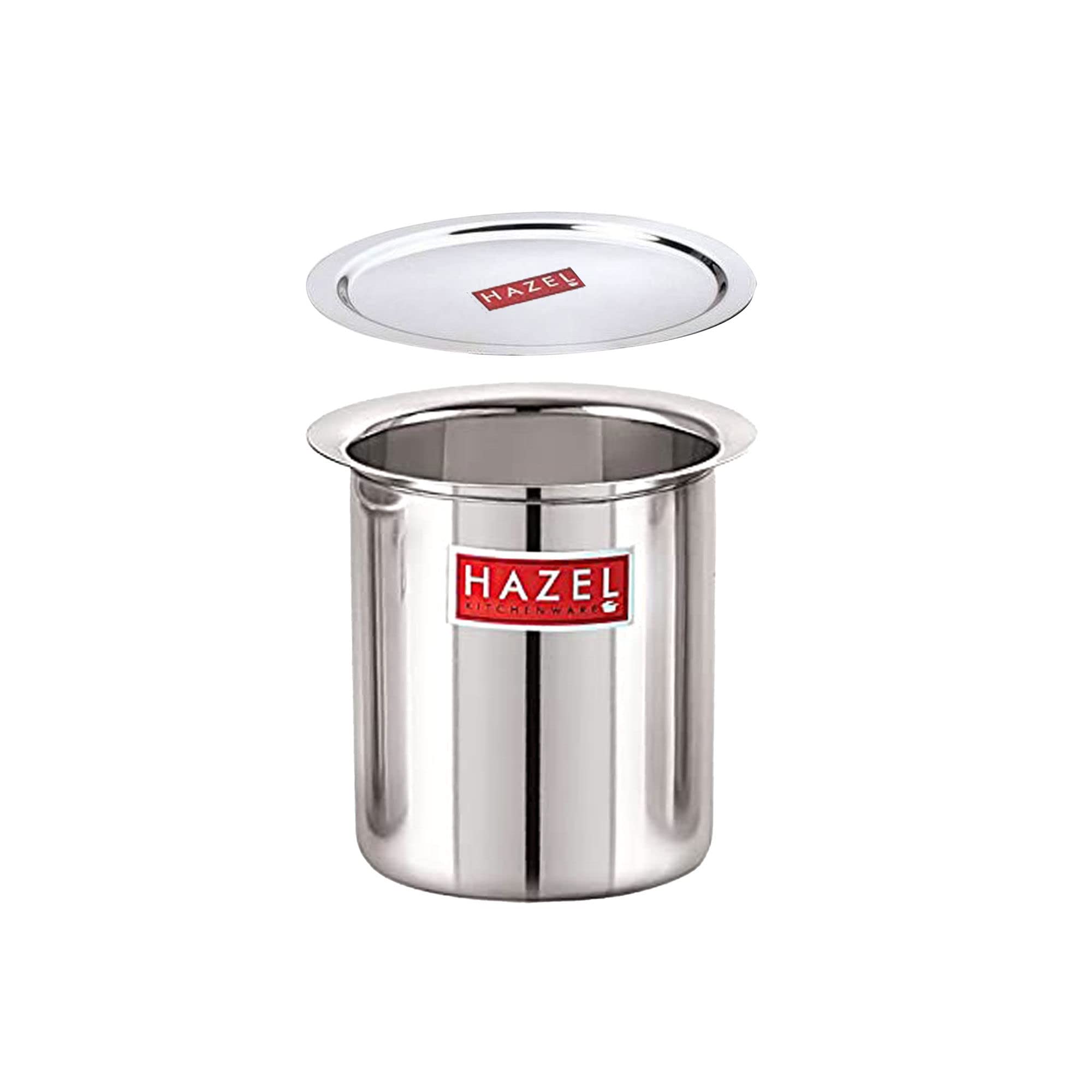 HAZEL Steel Milk Pot with Lid | 1050 ml Stainless Steel Milk Boiler Container | Milk Boiling Vessel Gunj for Kitchen