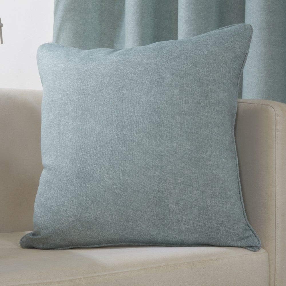 Sundour Plain Square Decorative Sofa Throw Cushion Cover Case 100% Cotton 17 x 17 Duck Egg Blue