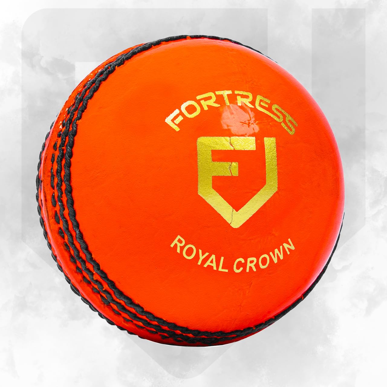 FORTRESS Royal Crown Cricket Balls – Premium Grade Hand Stitched Leather Cricket Ball [5.5oz, 5oz or 4.75oz] – 4 Colour Options (Orange, Junior (4.75oz) - Pack of 6)