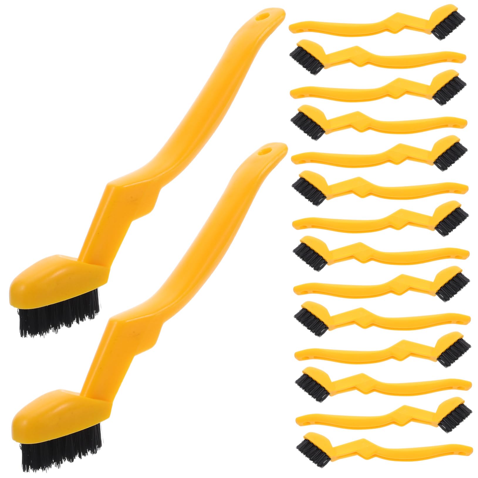 Nettoyage de crevasse et rainure de cuisinière : lot de 30 brosses en nylon jaune