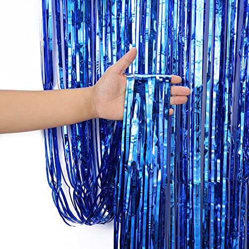 2m/2.5m/3m Foil Door Curtain [2m, Blue]