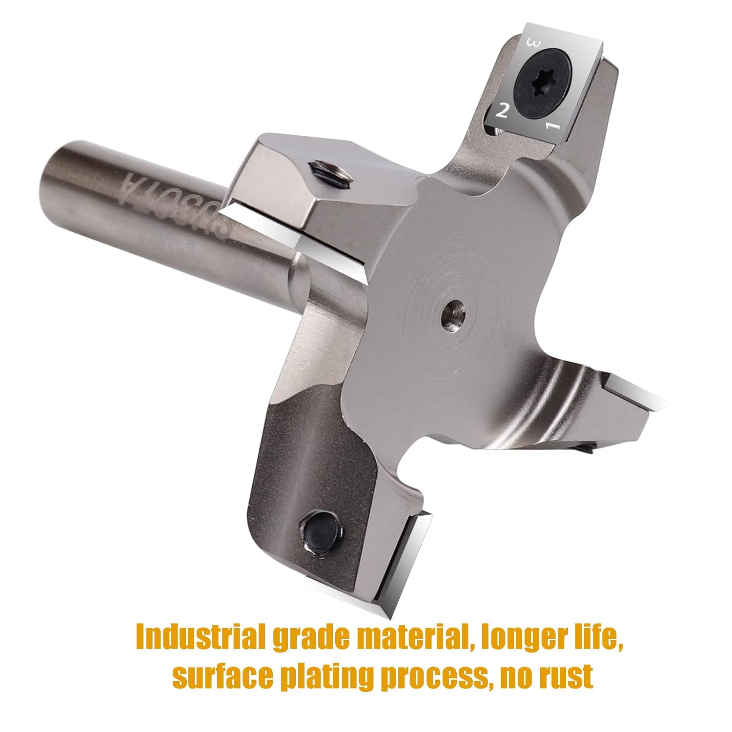 CNC Spoilboard Surfacing Slab Flattening Router Bit, 4 Wing 3 inch Cutting Diameter, 1/2 inch Shank, Pro-Series Woodworking Milling Cutter Tool