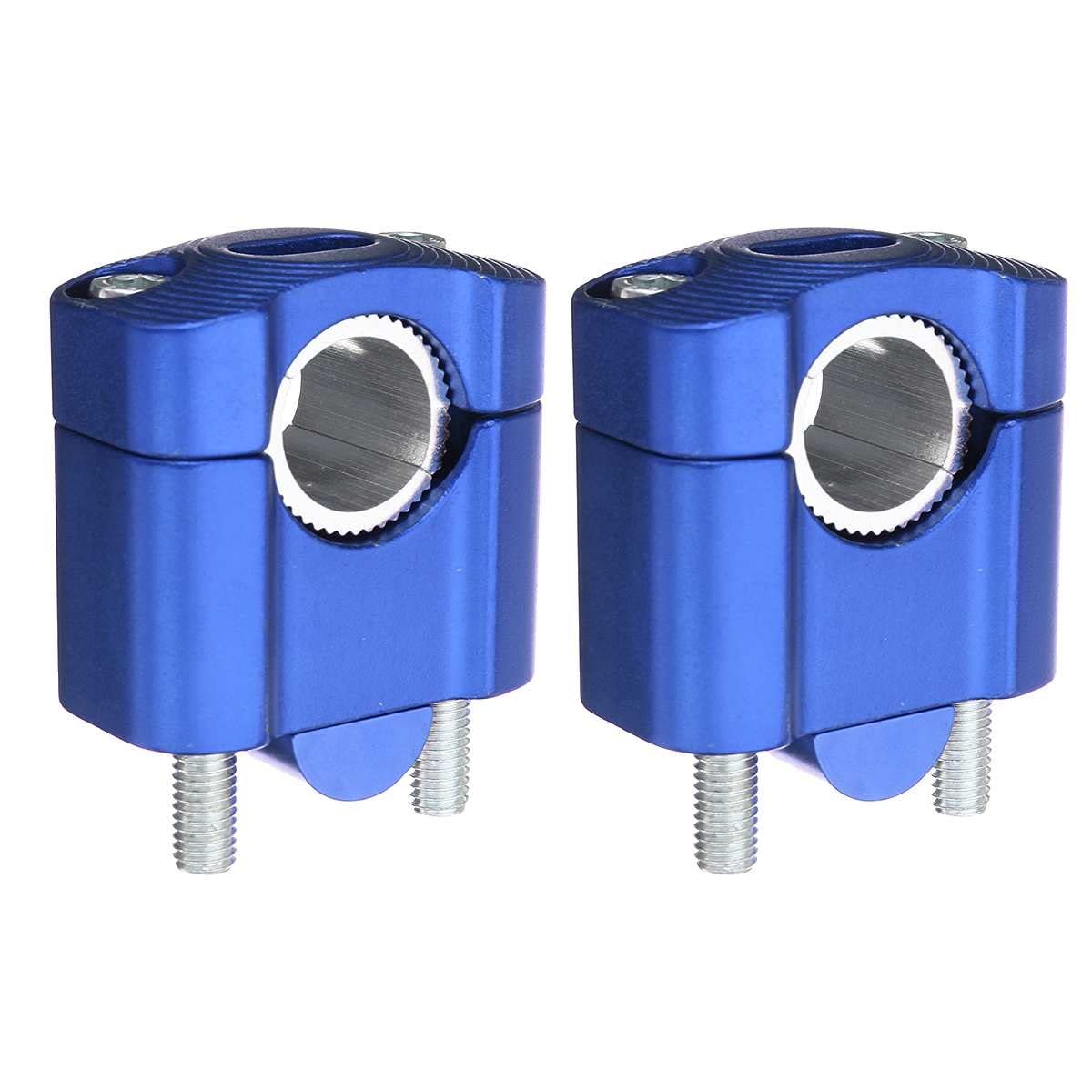 Morsetti manubrio moto Una Coppia Universale 1 1/8" 7/8" 28mm e 22mm Manubrio Riser Dirt Bike Motocros Riser manubrio moto (Color : Blue)