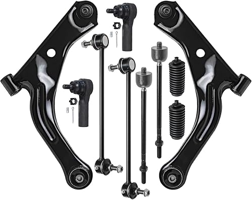 Miniatura 360 de Detroit Axle - Kit de suspensión frontal de 10 piezas para Chevy Trailblazer EXT GMC Envoy XL XUV Buick Rainier Isuzu Ascender Olds Bravada, brazos