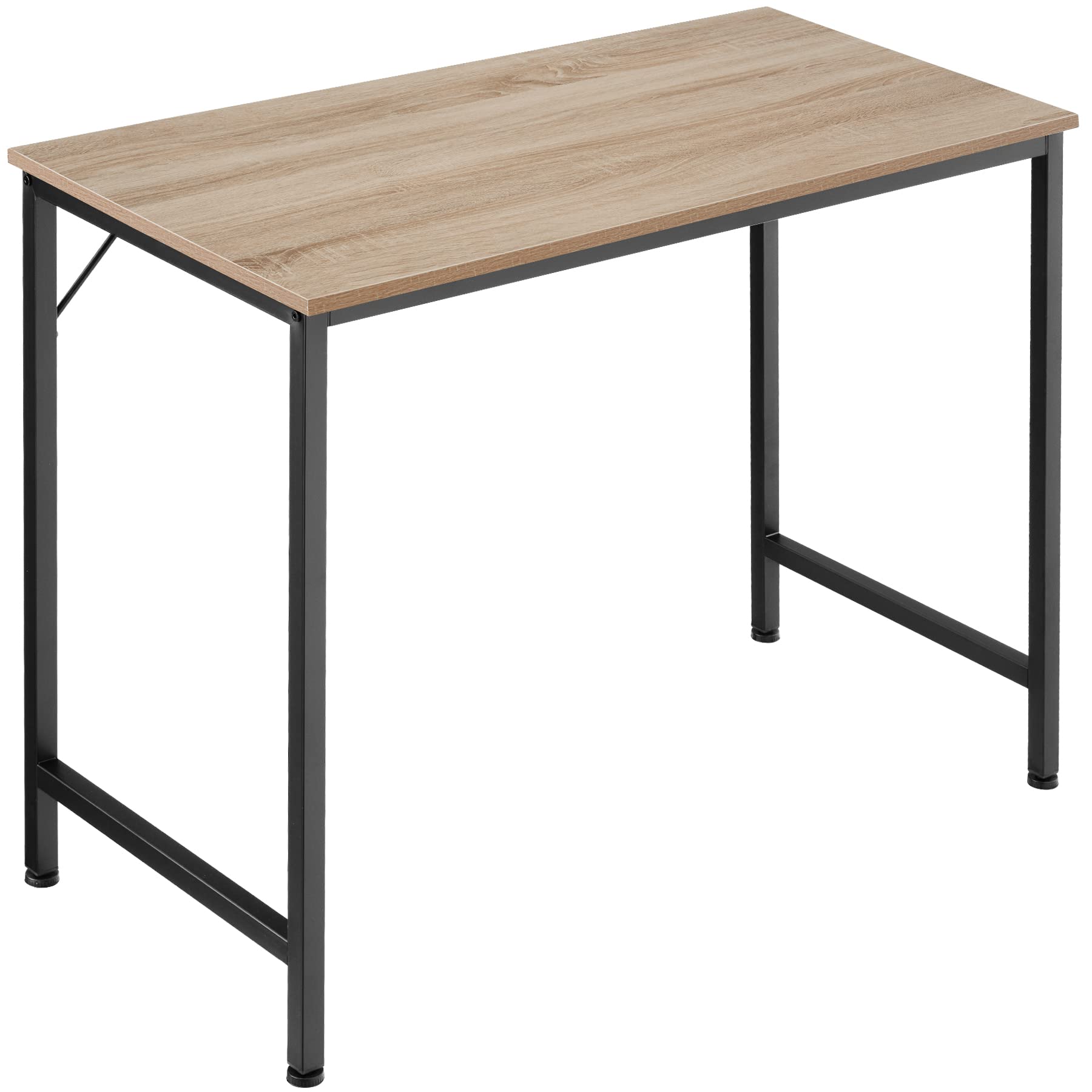 TecTake® Mesa Escritorio de Madera con Estructura Resistente, Mesa de Ordenador para Oficina, Diseño Industrial, Mesa de Escritorio Moderna - 50 x 80 x 75,5 cm Madera Industrial Clara, Roble Sonoma