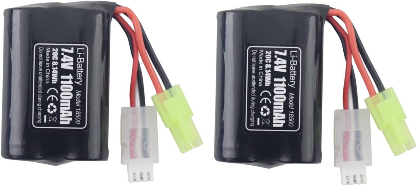 Fytoo 2PCS 7.4V 1100mAh Lithium Battery for H102 TX121 High Speed RC Boat Outdoor Water Electric RC Toy Rowing Spare Parts