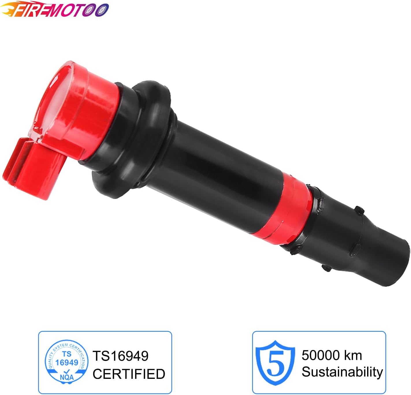 Pack of 4 Ignition Coil Pack Compatible with Yamaha 2003-2007 YZF-R6 2006-2009 YZF-R6S 2002-2006 YZF-R1 2006-2014 FZ1 2009-2016 Vmax 1700 2015 FZS1 2003-2007 R6 F6T558 2C0-82310-00-00 Red