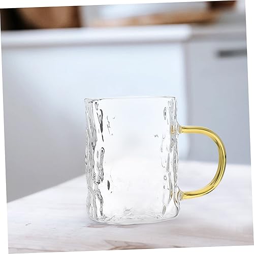 Miniatura 3 de Delicada taza de borosilicato con mango resistente al calor para uso doméstico y oficina, fácil de limpiar, resistente al desgaste, accesorio de té