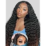 FACMOOD Wear and Go Glueless Wig Deep Wave, Glueless Wigs Human Hair Pre Plucked Pre Cut, 6x4 SKINLIKE Real HD Lace Front Closure Ready to Wear Wig Loose Curl 200% Density 22 inch