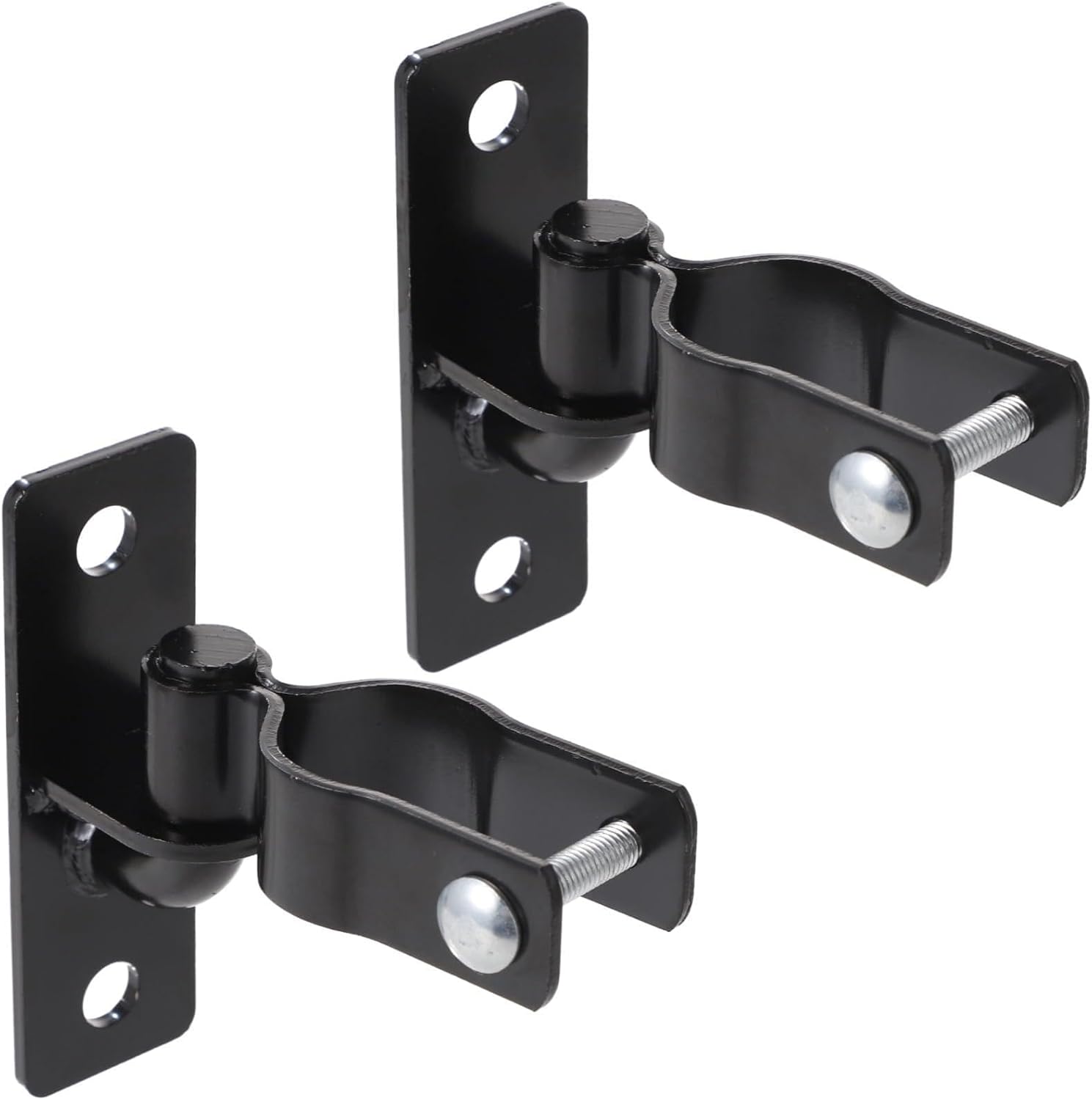Generic 2 Pcs Rustproof Gate Hinge for Metal Fence, 1-3/8 in Wall Mount, Heavy Duty, for Brick, Wood, and Metal Walls