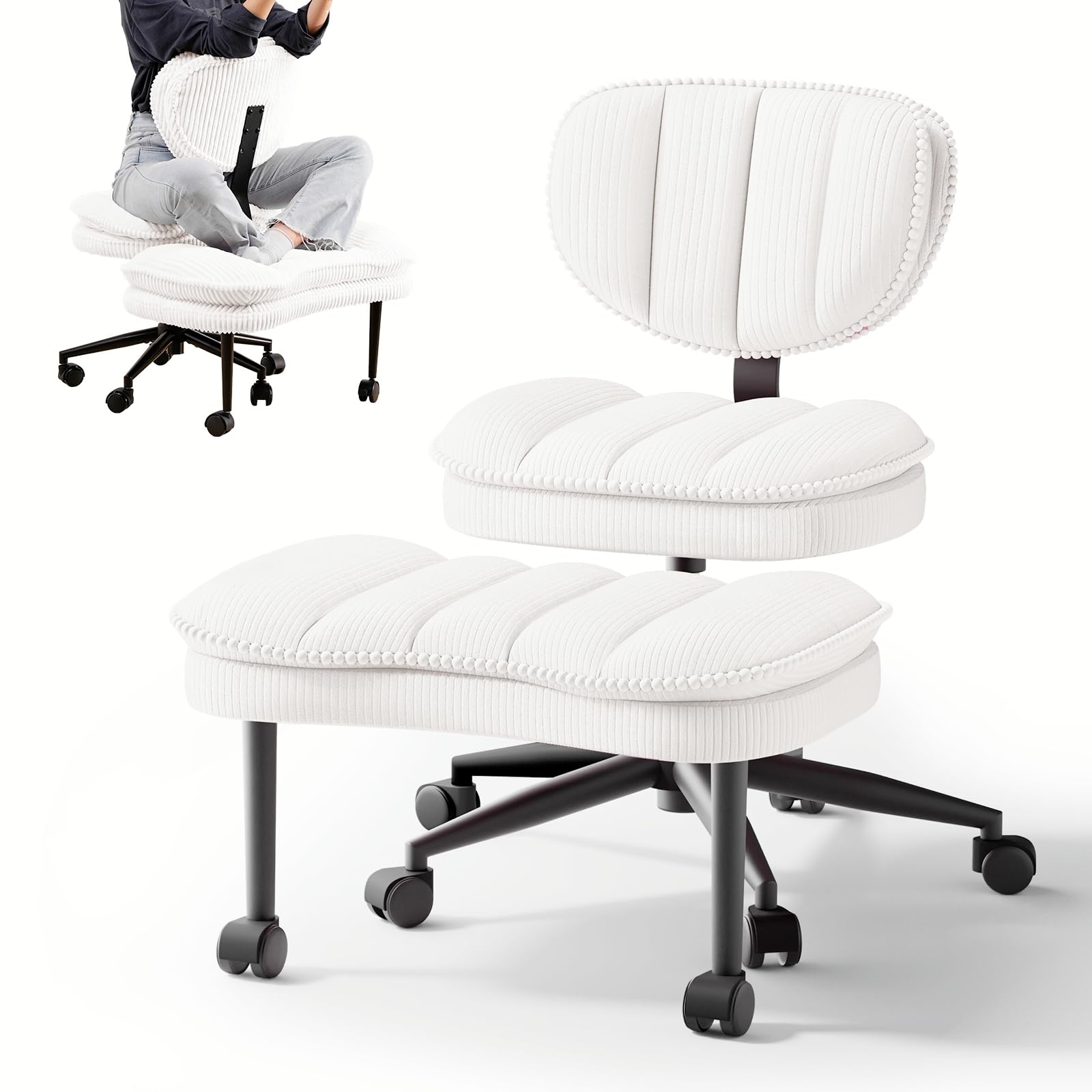HOMRELEXA Cloud Criss Cross Chair