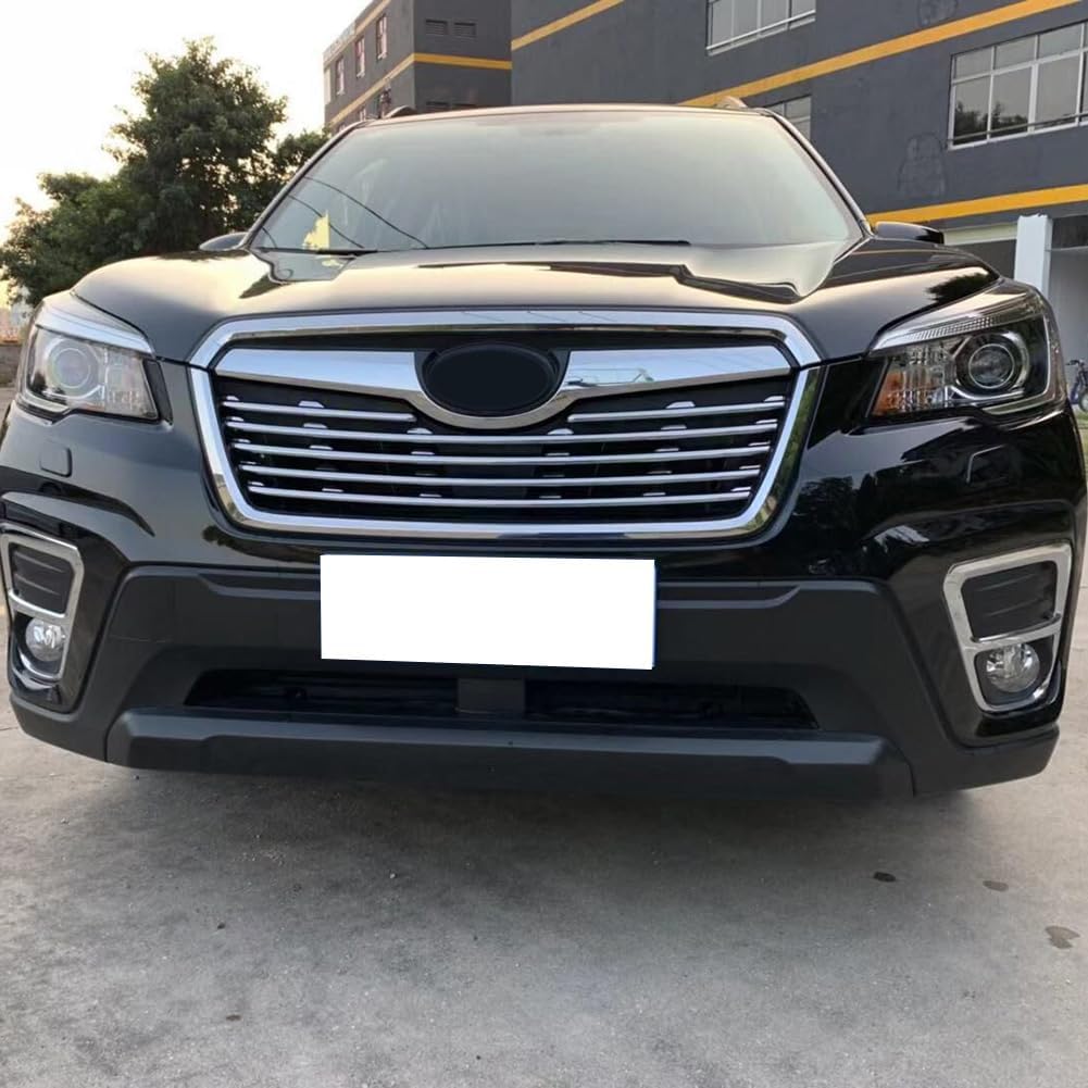 Beautost Fit for Subaru Forester 2019 2020 2021 Front Grill Grille Cover Trim Chrome