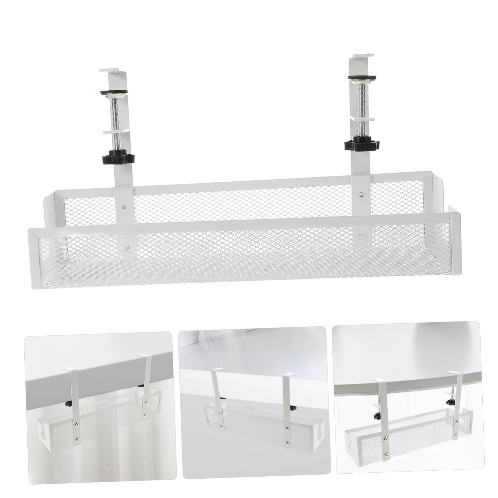 Contenitore Sotto Tavolo per Accessori di Gioco Organizzatore Cavi Sotto la Scrivania Staffa Gestione Cavi Organizzatore Filo Metallico per Scrivania senza Perforazione