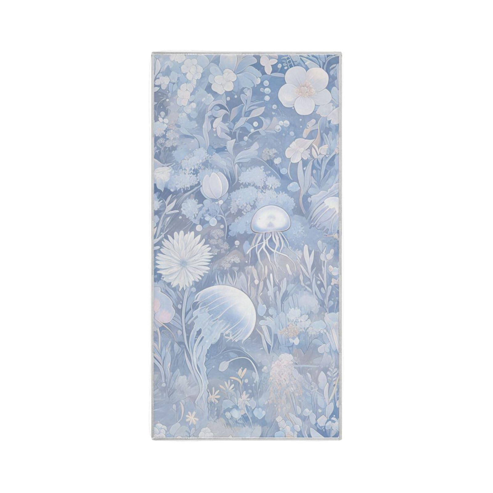 Yoogain Dreamy Oceanic Floral Pattern Pastel Color Microfiber face Towels Quick Drying Shower Towel washcloths Shower White Gym Towels Sport Towel 30