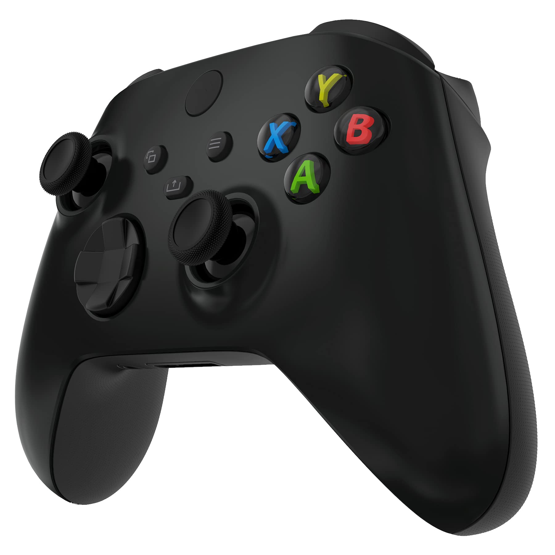 eXtremeRate Replacement Faceplate for Xbox Series X & S Controller - Personalize Your Control - Solid Black Custom Front Housing Shell for Xbox Core Wireless Controller [Controller NOT Included] - 5