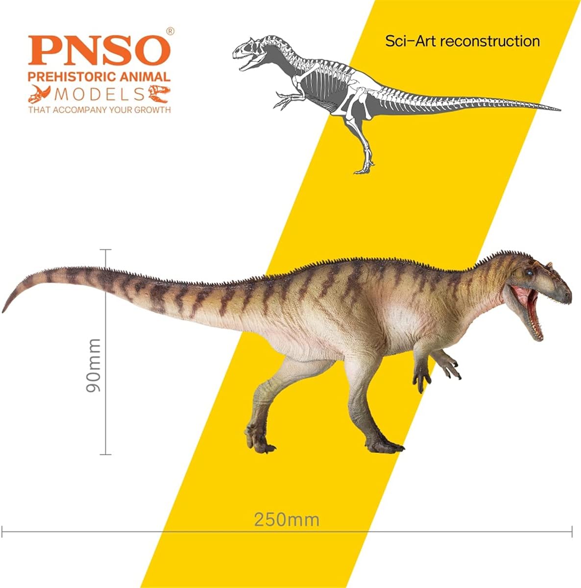 PNSO Allosaurus Paul Figure Realistic Allosauridae Dinosaur PVC Collector Toys Animal Art Model Decoration Gift for Adult