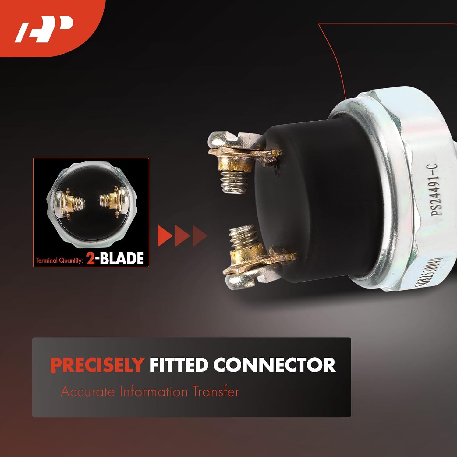 A-Premium Engine Oil Pressure Switch Sensor [2 Pins] Compatible with Jeep CJ Series CJ5 1972-1974 1980-1983, CJ7 1980-1986