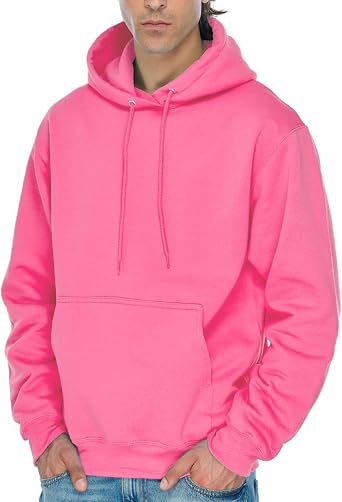 JustBlanks Mens Fleece Hoodie Long Sleeves Casual Pullover Hooded Sweatshirt with Kangaroo Pocket Cozy Tall hoodies for men