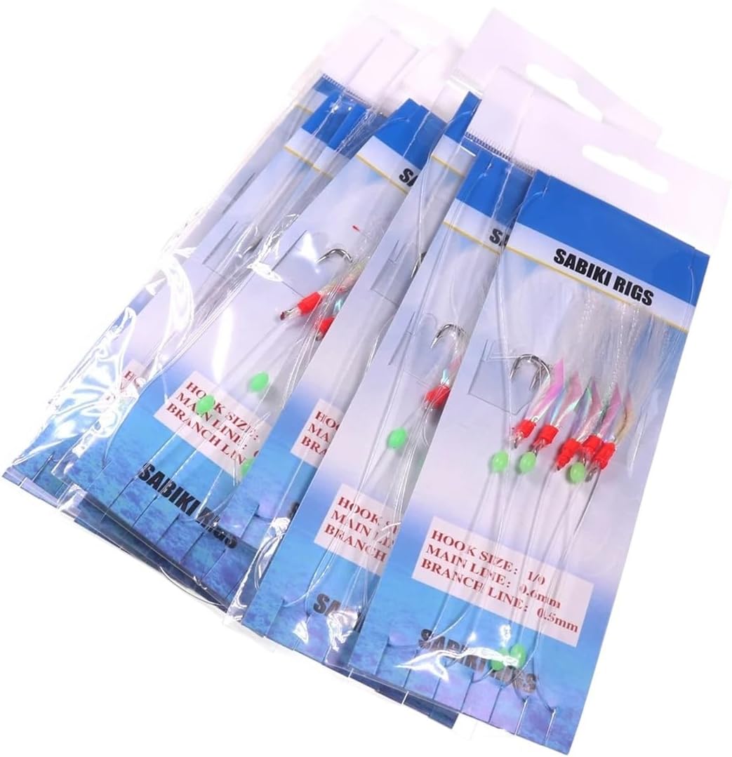 m10 Bags Flasher skin-10 Bags/Lot #1/0 Sea Fishing Sabiki Rigs Feather Head Tinsel Tube Flash Skin High Carbon Steel Hook Lure for Herring