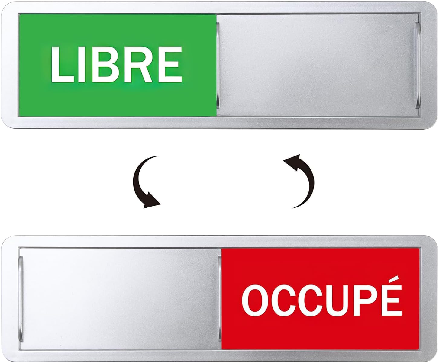 Verrou WC - Nickel libre / occupé par levier