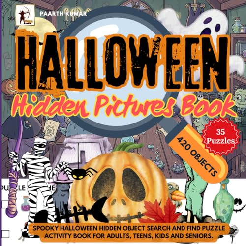 Halloween Hidden Pictures Book: Spooky Halloween Hidden Object Search and