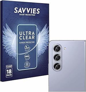 savvies Screen Protector compatible with Samsung Galaxy Z Fold 5 (ONLY Camera) Protection Film Clear 18-Pack