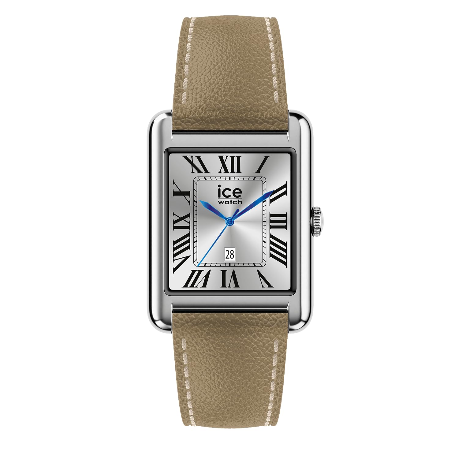 ICE-WATCH - Ice smart TKS 2.0 Silver Taupe Grain - Silbergraue Damenuhr mit Lederarmband - 025622 (1.41 Zoll / 32mm) - Smartwatch, Aufzeichnung von körperlicher Aktivität und Gesundheitsdaten