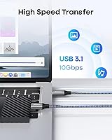 Vista 3 de CLEEFUN USB C to Micro B Cable 1.5ft, 10Gbps Micro B to USB C Hard Drive Cable for External Hard Drive, Seagate, WD, Toshiba, Westgate and More