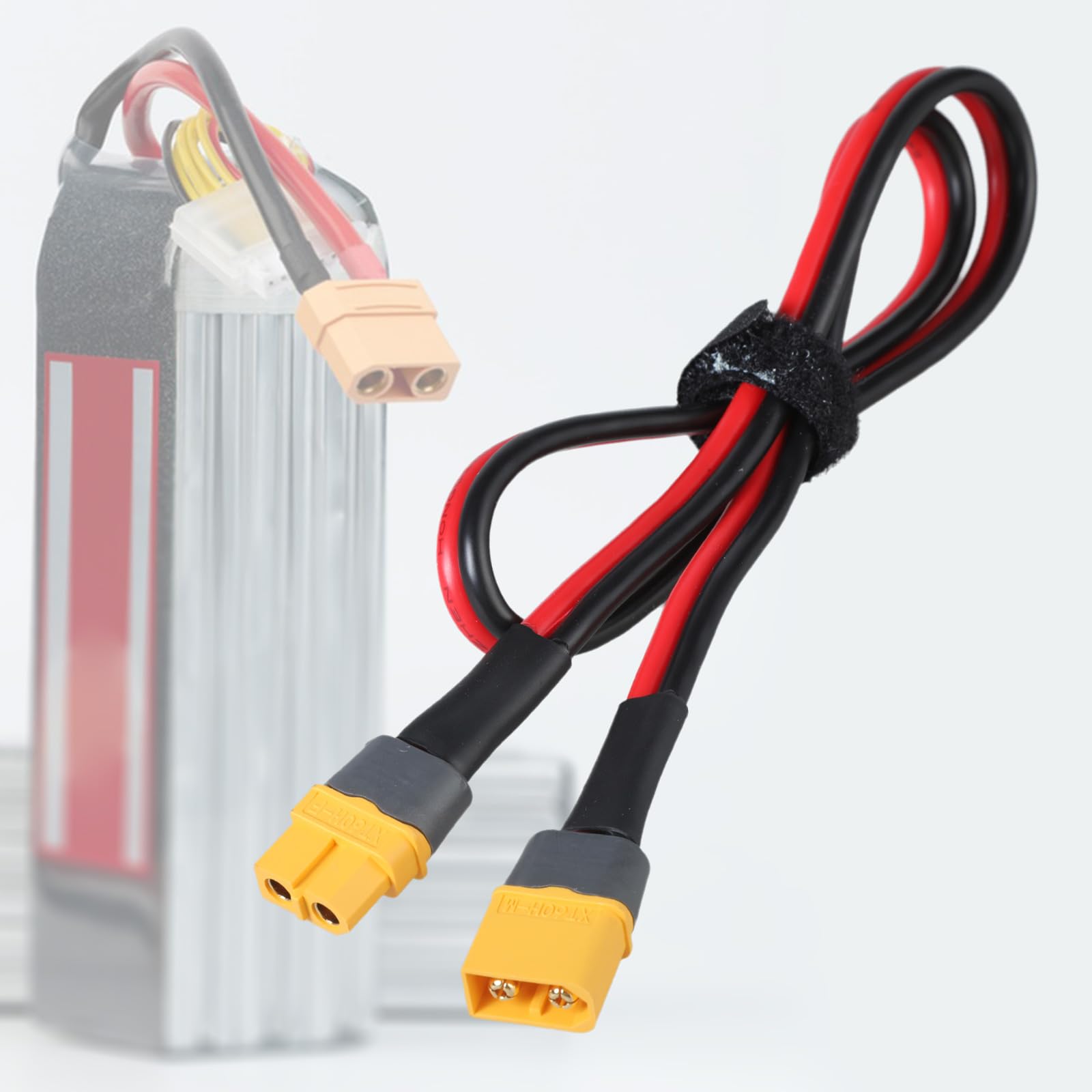 Câble D'extension Avec Connecteurs XT60 Femelles - 51 Cm, PVC Double Isolation - Pour Batteries, Panneaux Solaires, Modélisme