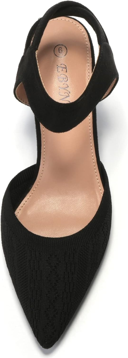 EBYNUE Women's Pumps Low Heel 2.5 inch Pointed Closed Toe Slingback Kitten Heels Party Wedding Comfortable Dress Shoes - Image 8