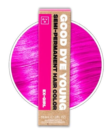 Good Dye Young Streaks & Strands Semi-Perm Pink Hair Dye, Ex-Girl, 2 FL OZ
